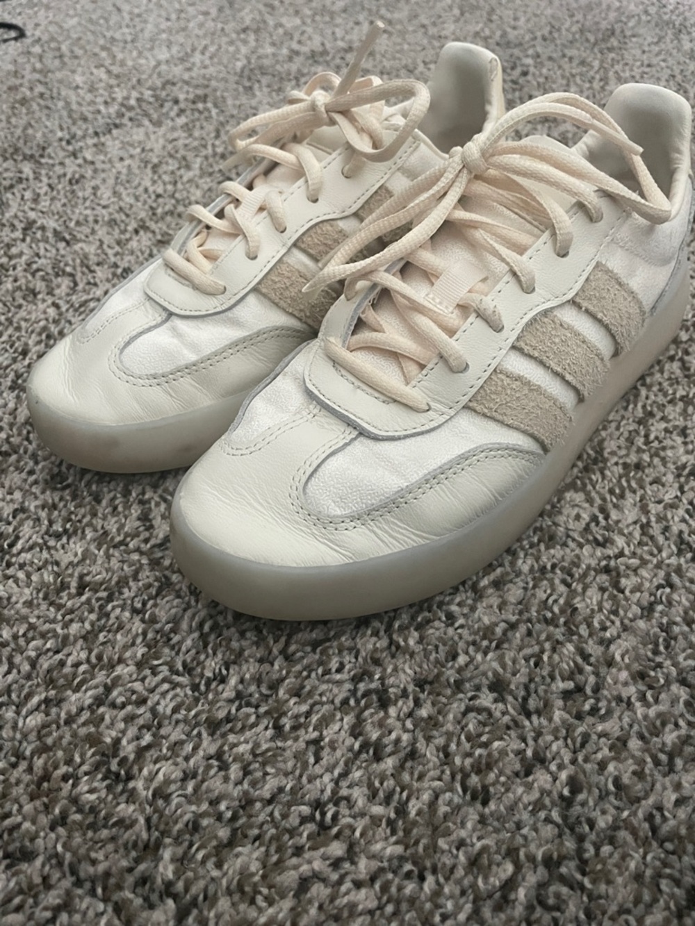 adidas Women’s Athletic Shoes White Low-Profile Lace-Up Sneakers